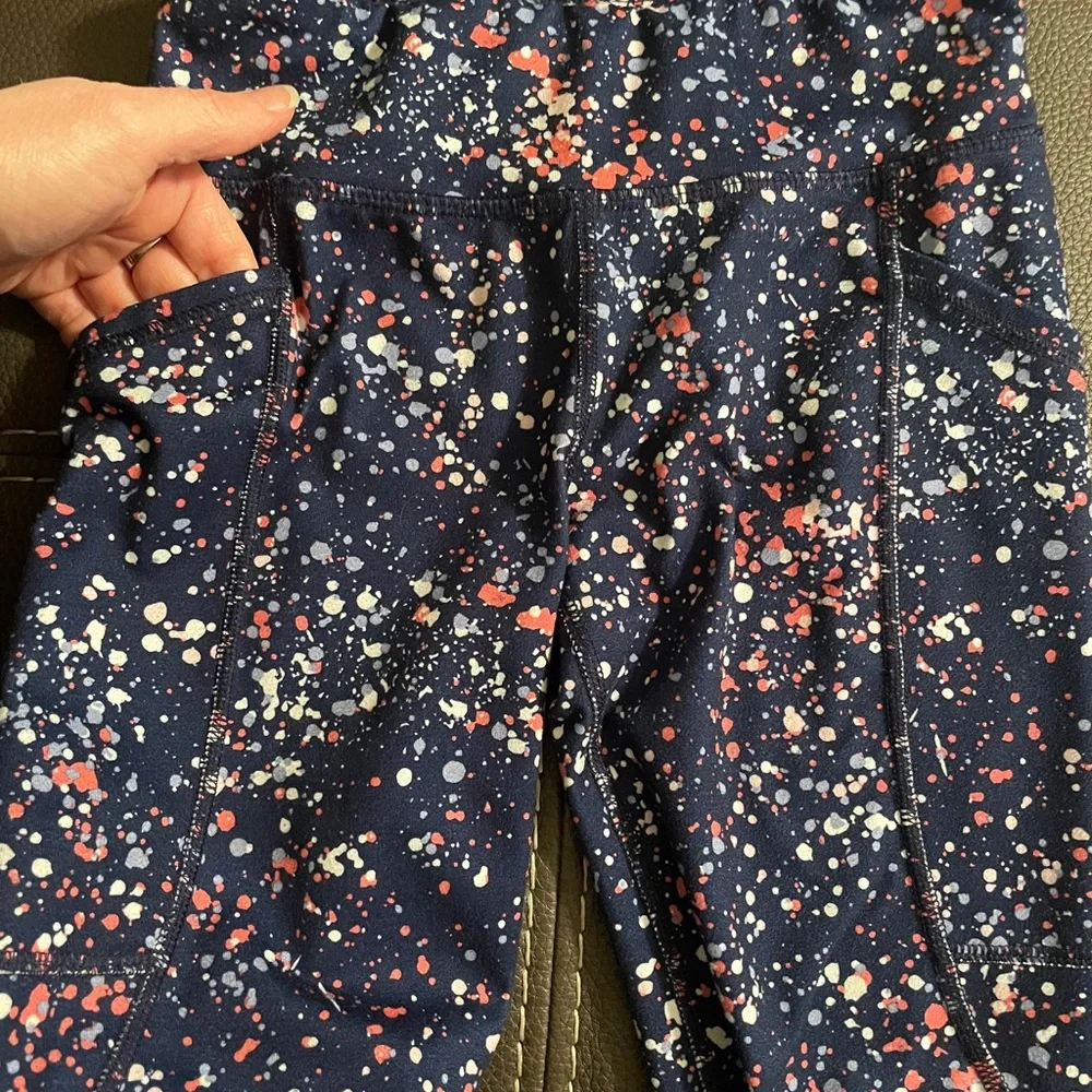 Colorful Splatter Print Leggings